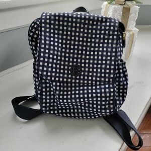 Stylish Blue and White Checkered  Womens Bag